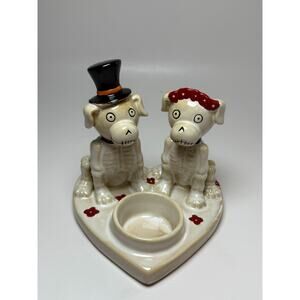 Yankee Candle Boney Bunch Bonesy Dog Couple Heart Tealight Candle Holder Love
